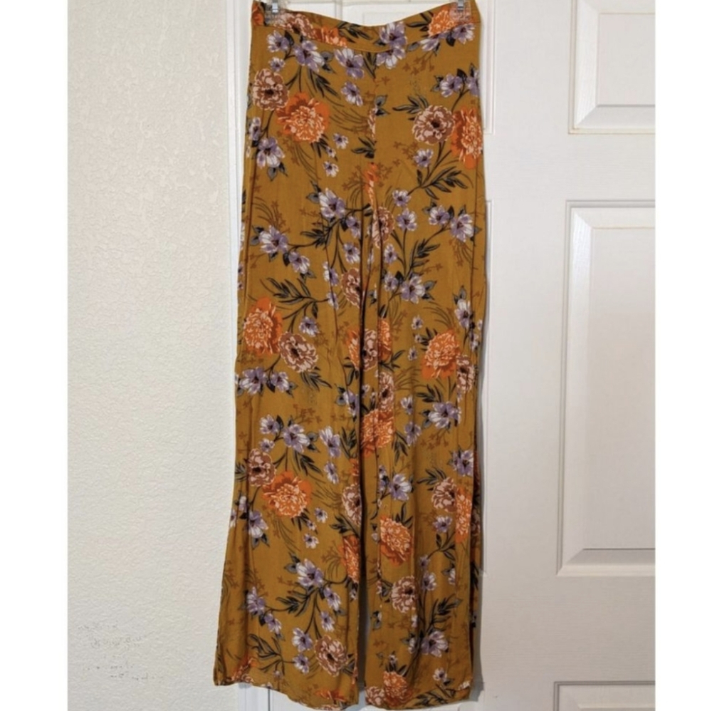Hype Mustard Yellow floral Rayon Summer Set